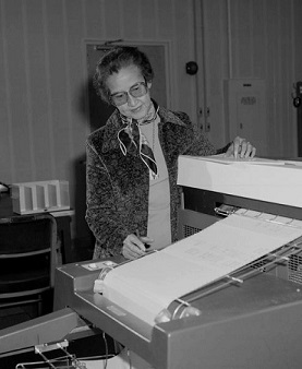 Johnson determined to get machine working.  (http://thehumancomputerproject.com/women/katherine ())